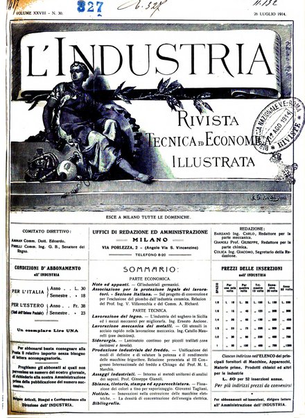 L'industria rivista tecnica ed economica illustrata