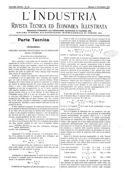 L'industria rivista tecnica ed economica illustrata