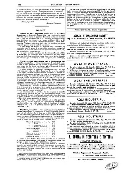 L'industria rivista tecnica ed economica illustrata