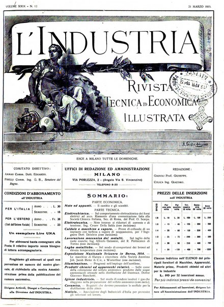 L'industria rivista tecnica ed economica illustrata