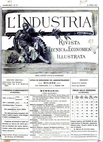 L'industria rivista tecnica ed economica illustrata