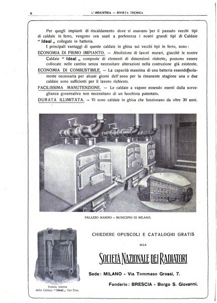 L'industria rivista tecnica ed economica illustrata