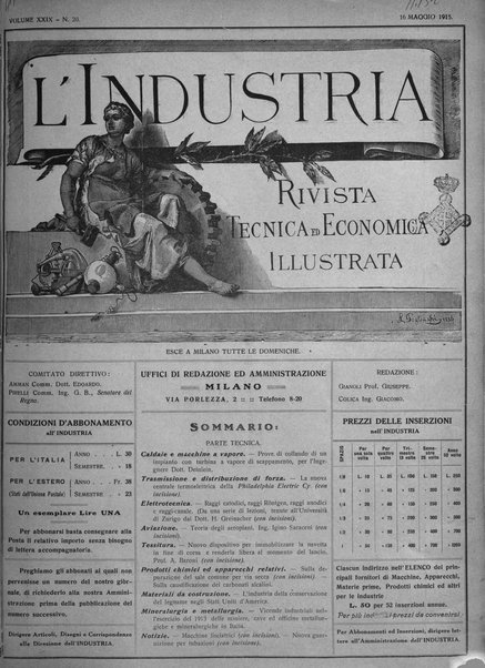 L'industria rivista tecnica ed economica illustrata