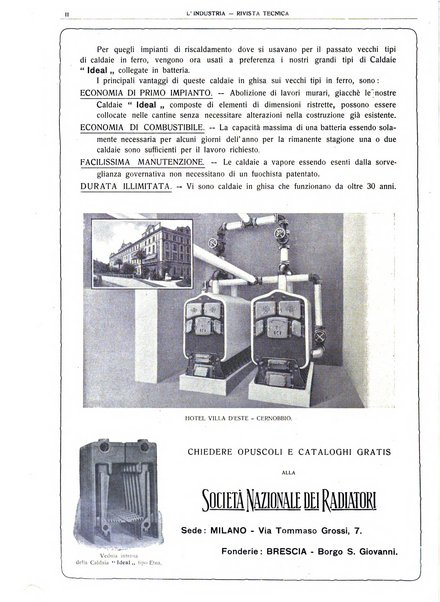 L'industria rivista tecnica ed economica illustrata