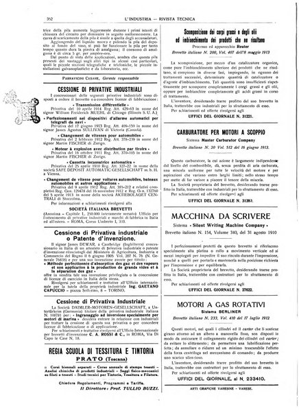 L'industria rivista tecnica ed economica illustrata