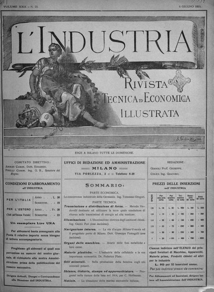 L'industria rivista tecnica ed economica illustrata