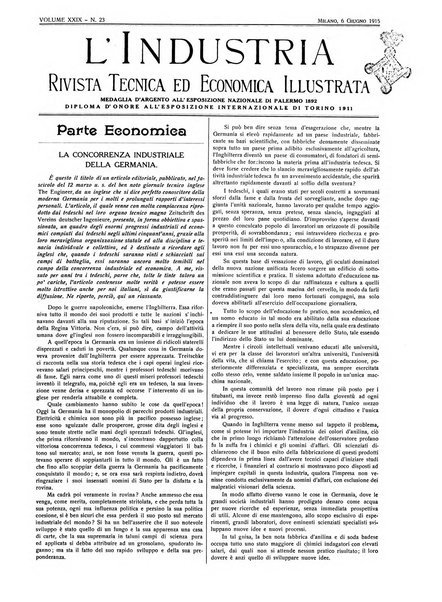 L'industria rivista tecnica ed economica illustrata