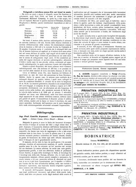 L'industria rivista tecnica ed economica illustrata