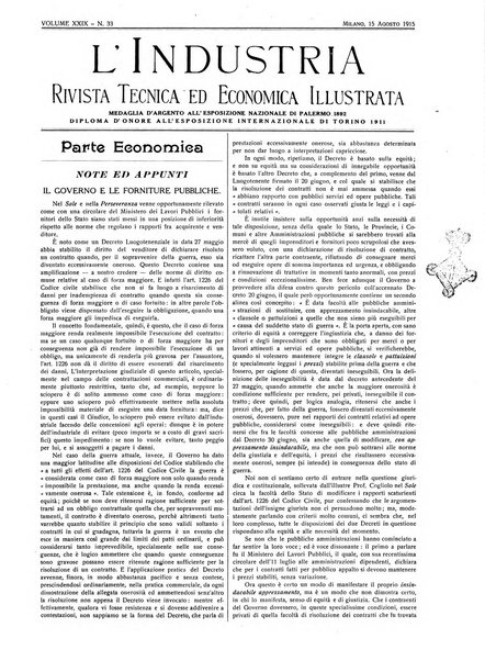 L'industria rivista tecnica ed economica illustrata