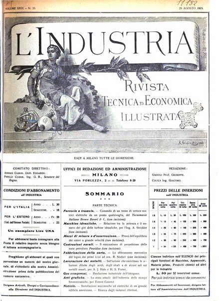 L'industria rivista tecnica ed economica illustrata