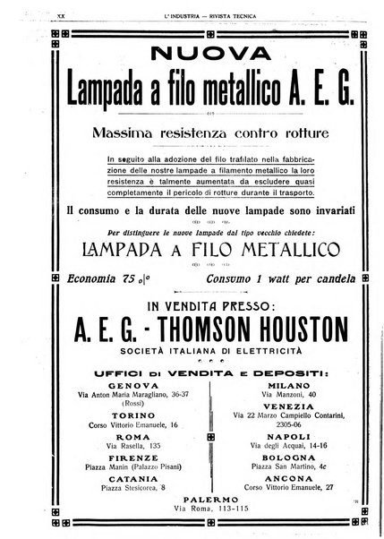 L'industria rivista tecnica ed economica illustrata