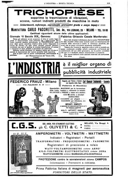 L'industria rivista tecnica ed economica illustrata