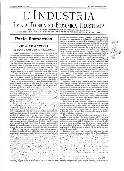 L'industria rivista tecnica ed economica illustrata