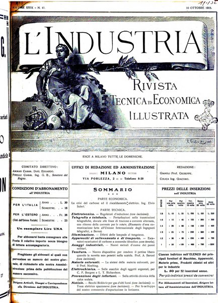 L'industria rivista tecnica ed economica illustrata