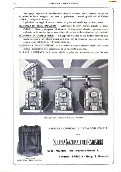 L'industria rivista tecnica ed economica illustrata