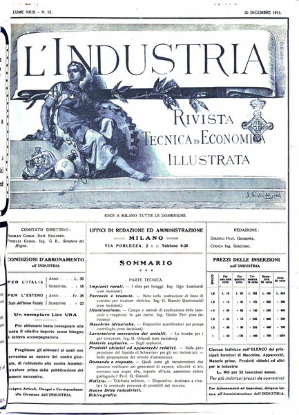 L'industria rivista tecnica ed economica illustrata