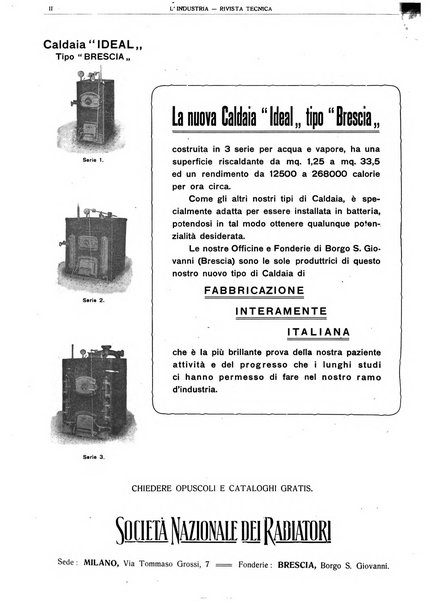 L'industria rivista tecnica ed economica illustrata