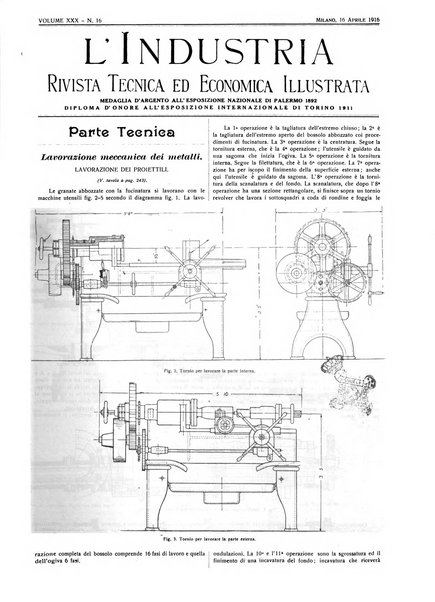 L'industria rivista tecnica ed economica illustrata