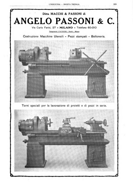 L'industria rivista tecnica ed economica illustrata