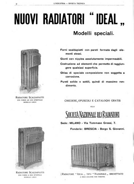 L'industria rivista tecnica ed economica illustrata