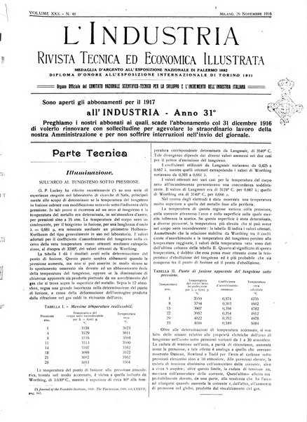 L'industria rivista tecnica ed economica illustrata