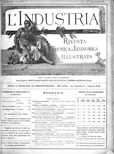 L'industria rivista tecnica ed economica illustrata