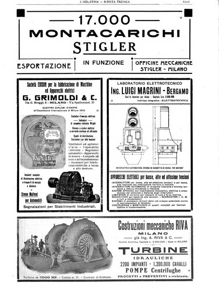 L'industria rivista tecnica ed economica illustrata