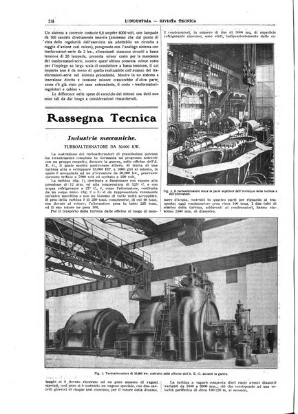 L'industria rivista tecnica ed economica illustrata