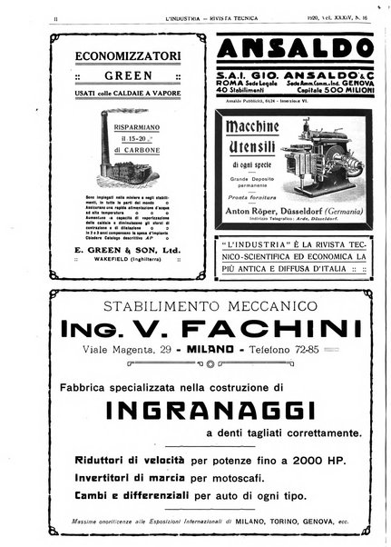 L'industria rivista tecnica ed economica illustrata