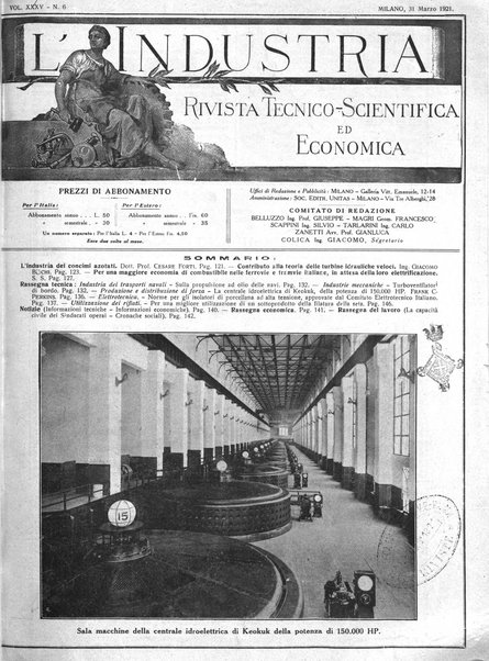 L'industria rivista tecnica ed economica illustrata