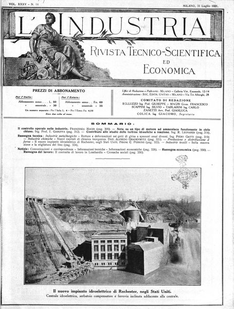 L'industria rivista tecnica ed economica illustrata