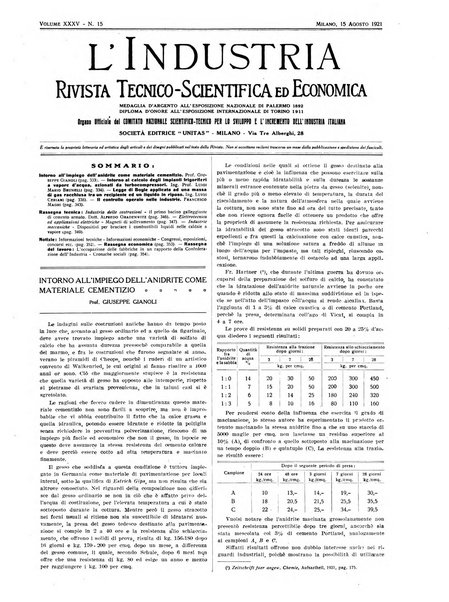 L'industria rivista tecnica ed economica illustrata