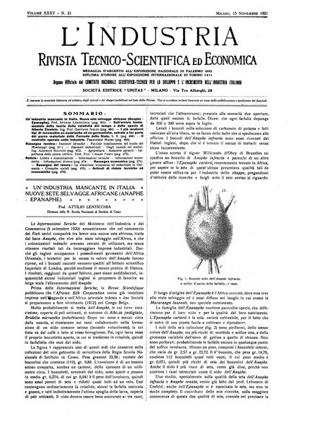 L'industria rivista tecnica ed economica illustrata