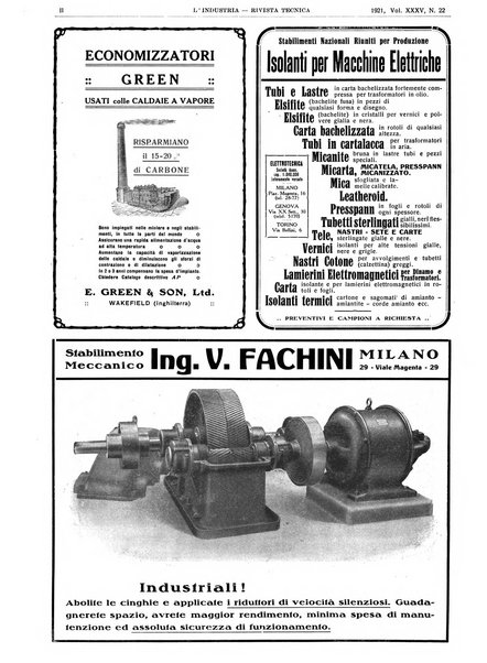 L'industria rivista tecnica ed economica illustrata