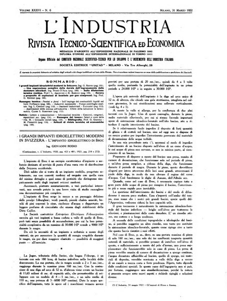 L'industria rivista tecnica ed economica illustrata