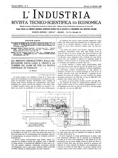 L'industria rivista tecnica ed economica illustrata