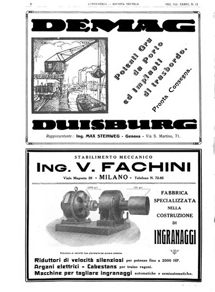 L'industria rivista tecnica ed economica illustrata