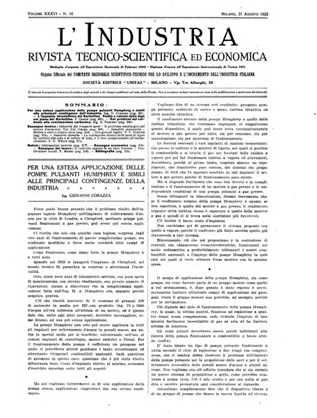 L'industria rivista tecnica ed economica illustrata