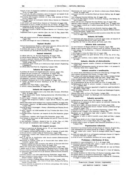 L'industria rivista tecnica ed economica illustrata