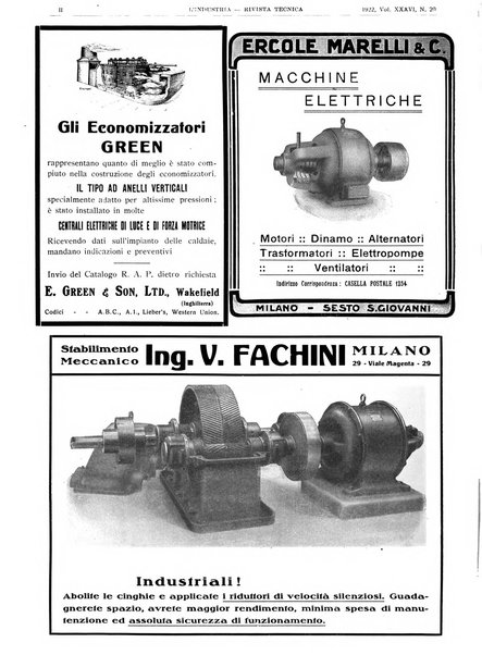 L'industria rivista tecnica ed economica illustrata