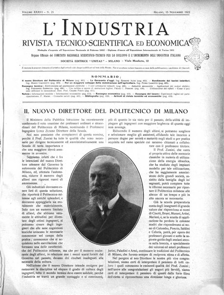 L'industria rivista tecnica ed economica illustrata