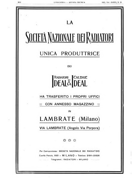 L'industria rivista tecnica ed economica illustrata