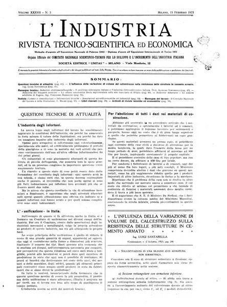 L'industria rivista tecnica ed economica illustrata