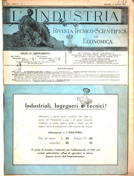 L'industria rivista tecnica ed economica illustrata