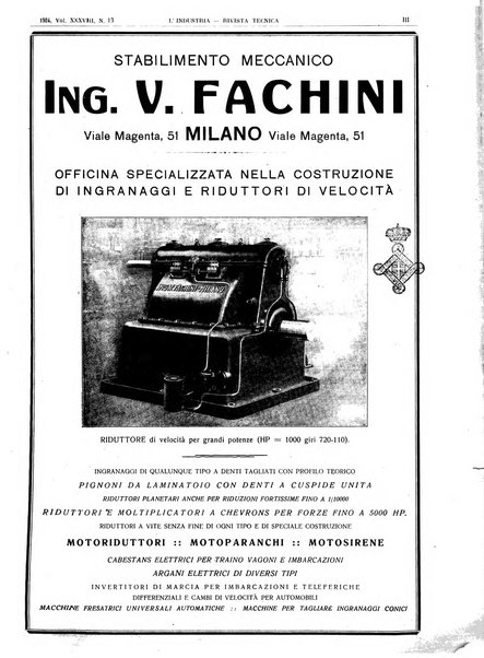 L'industria rivista tecnica ed economica illustrata