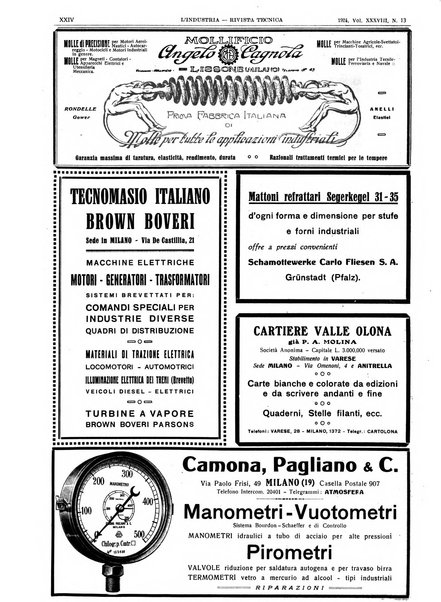 L'industria rivista tecnica ed economica illustrata