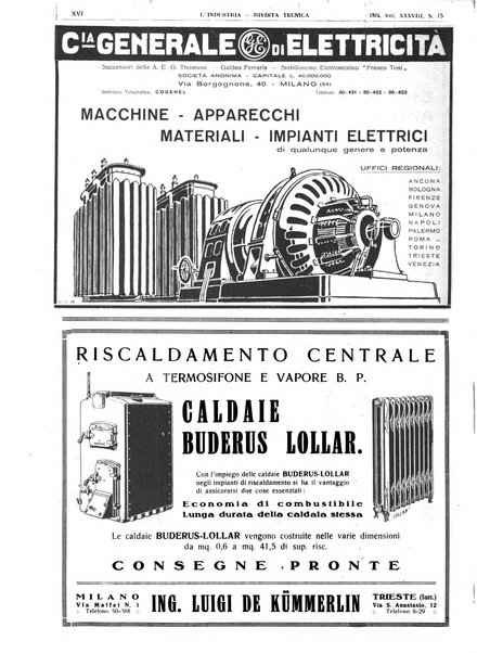 L'industria rivista tecnica ed economica illustrata