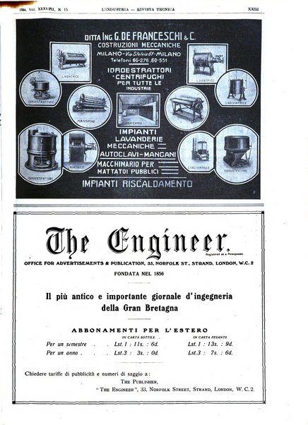 L'industria rivista tecnica ed economica illustrata