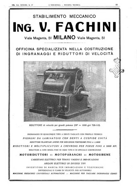 L'industria rivista tecnica ed economica illustrata