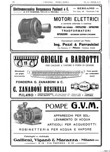 L'industria rivista tecnica ed economica illustrata